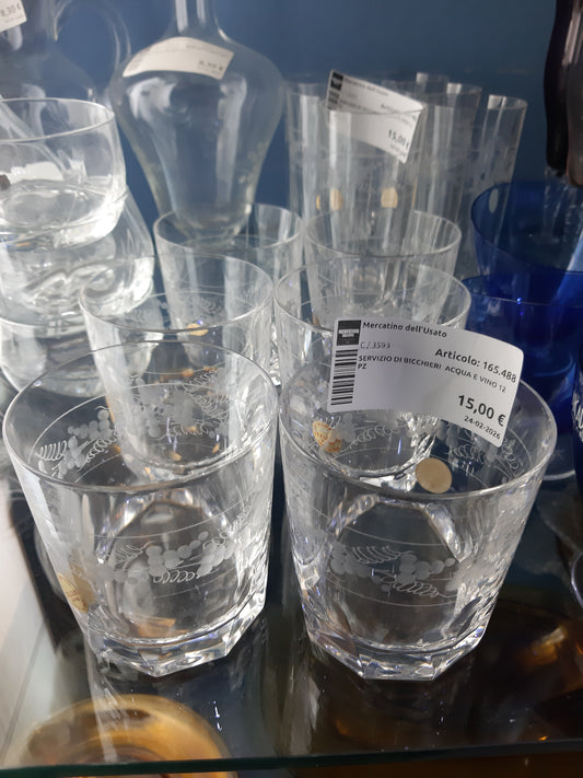 Servizio Di Bicchieri  Acqua E Vino 12 Pz