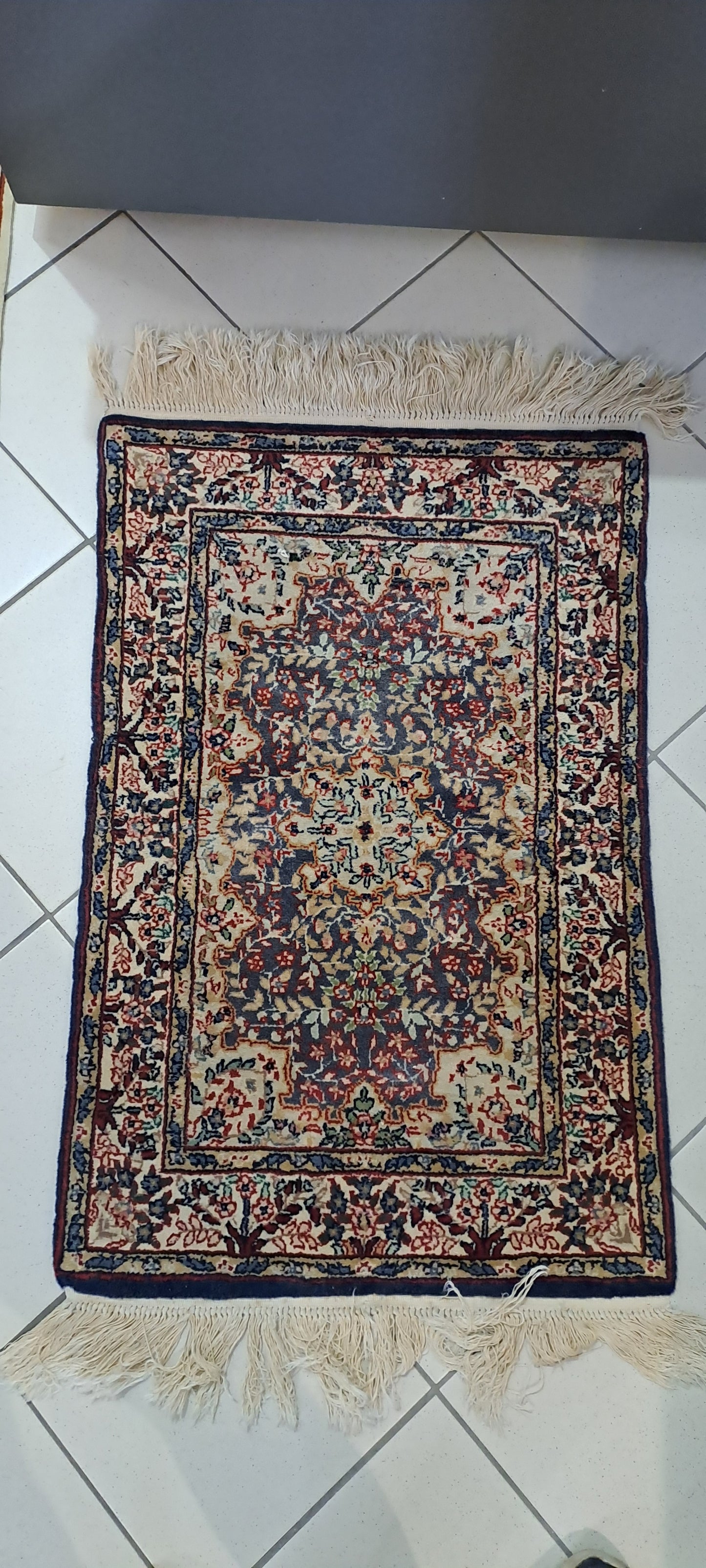 Tappetino Persiano 95x62 Bordo Blu