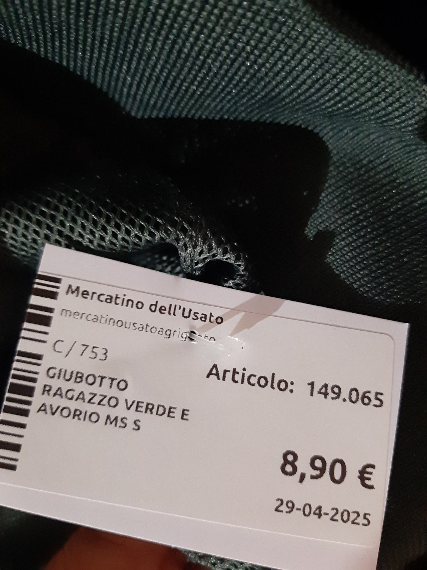 Giubotto  Ragazzo Verde E Avorio Ms S