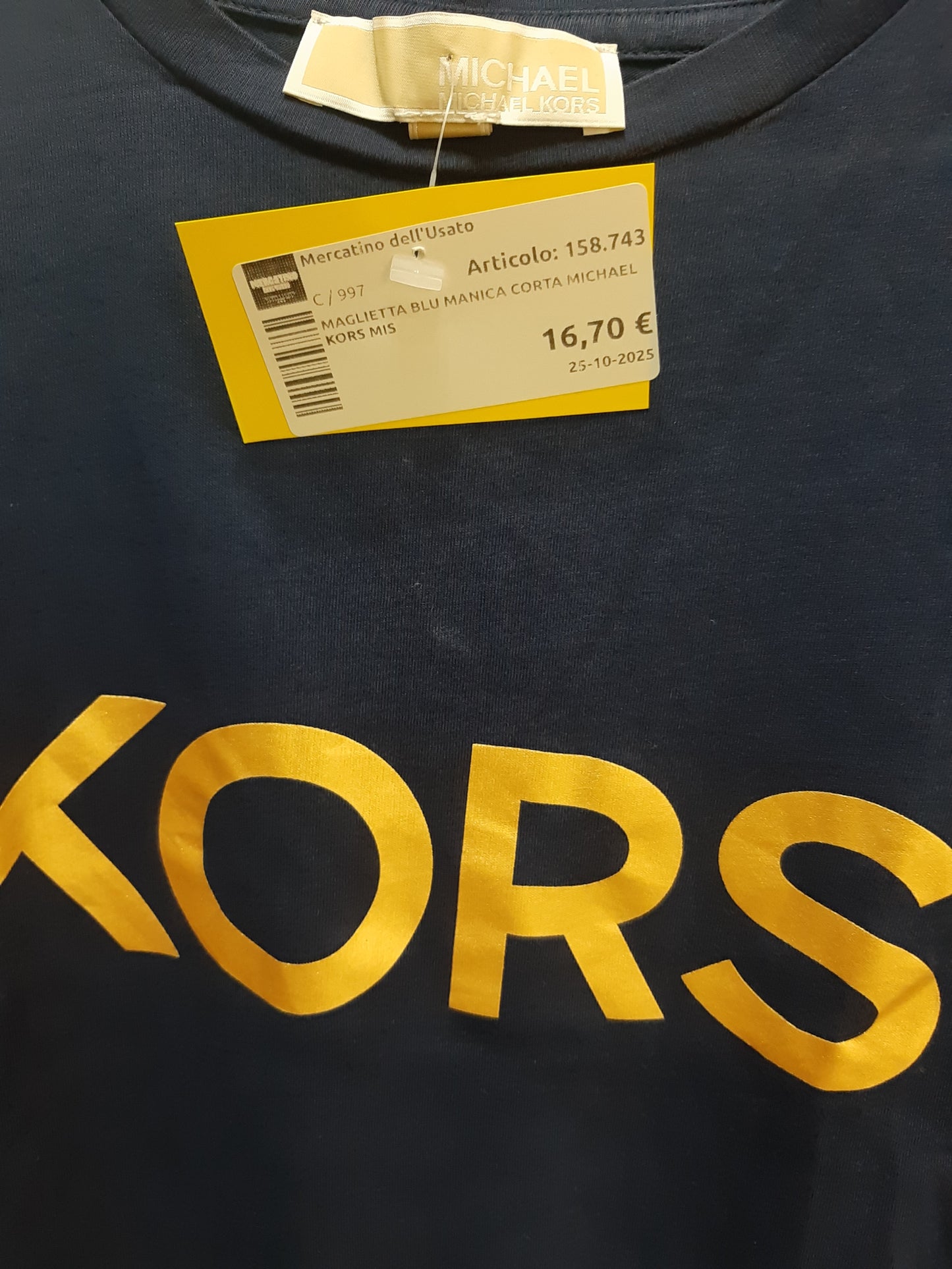 Maglietta Blu Manica Corta Michael Kors Mis