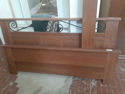 Testiera+pediera In Legno E Ferro