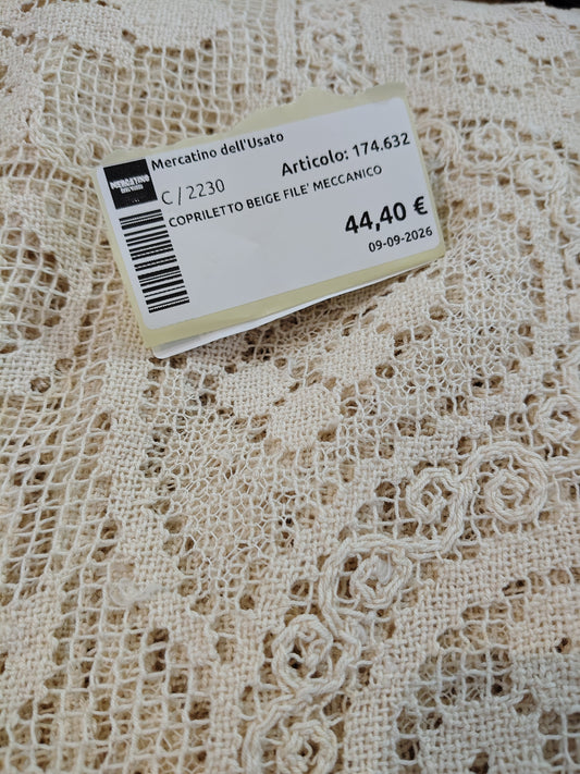 Copriletto Beige File' Meccanico