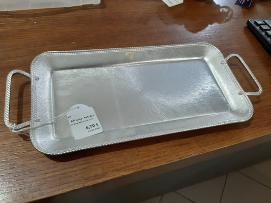 Vassoio Rettangolare In Silver Con Manici