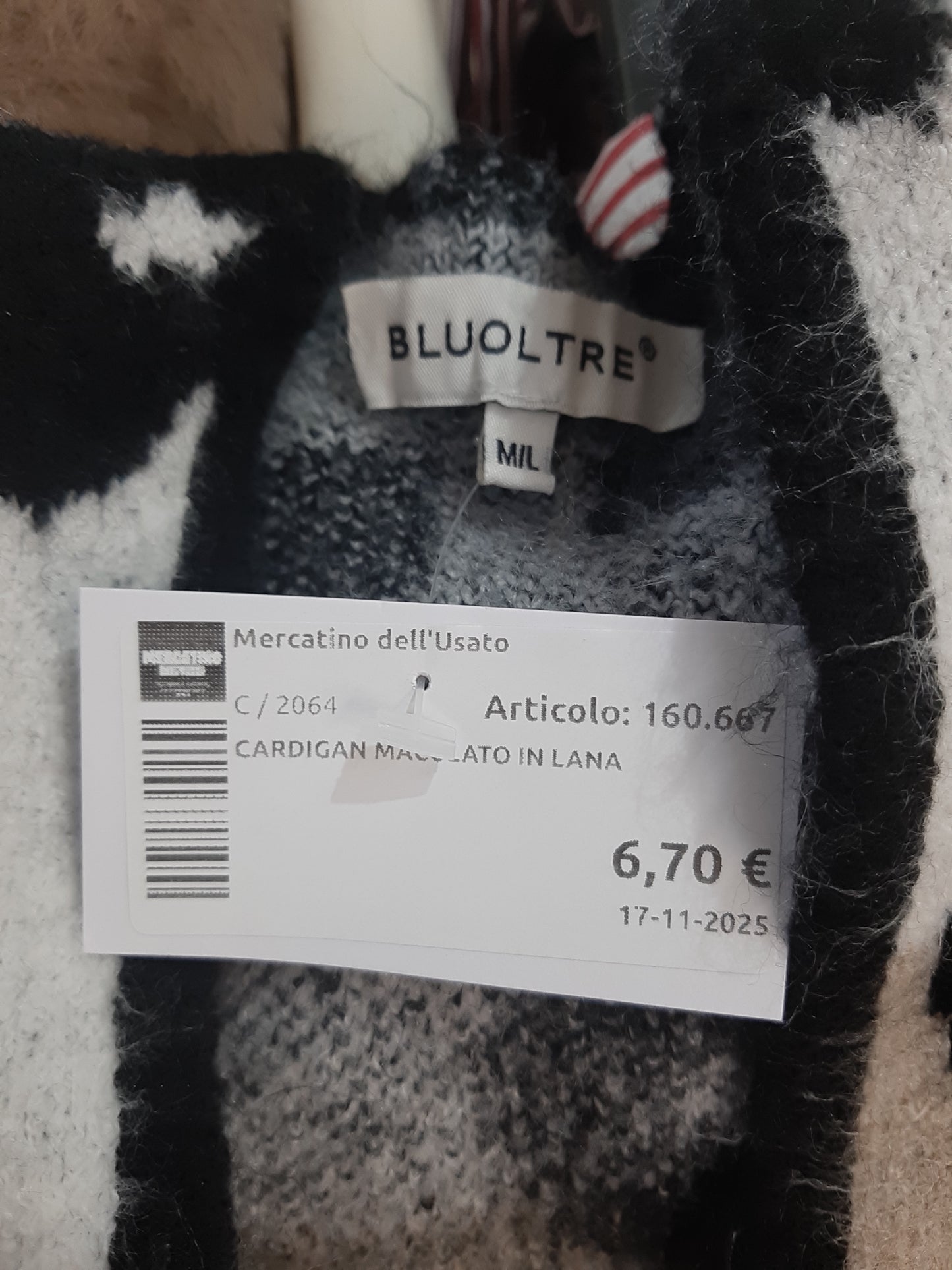 Cardigan Maculato In Lana