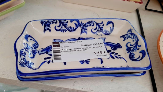 Ciotolina - Antipastiera In Ceramica Decorazione Fiori Blu