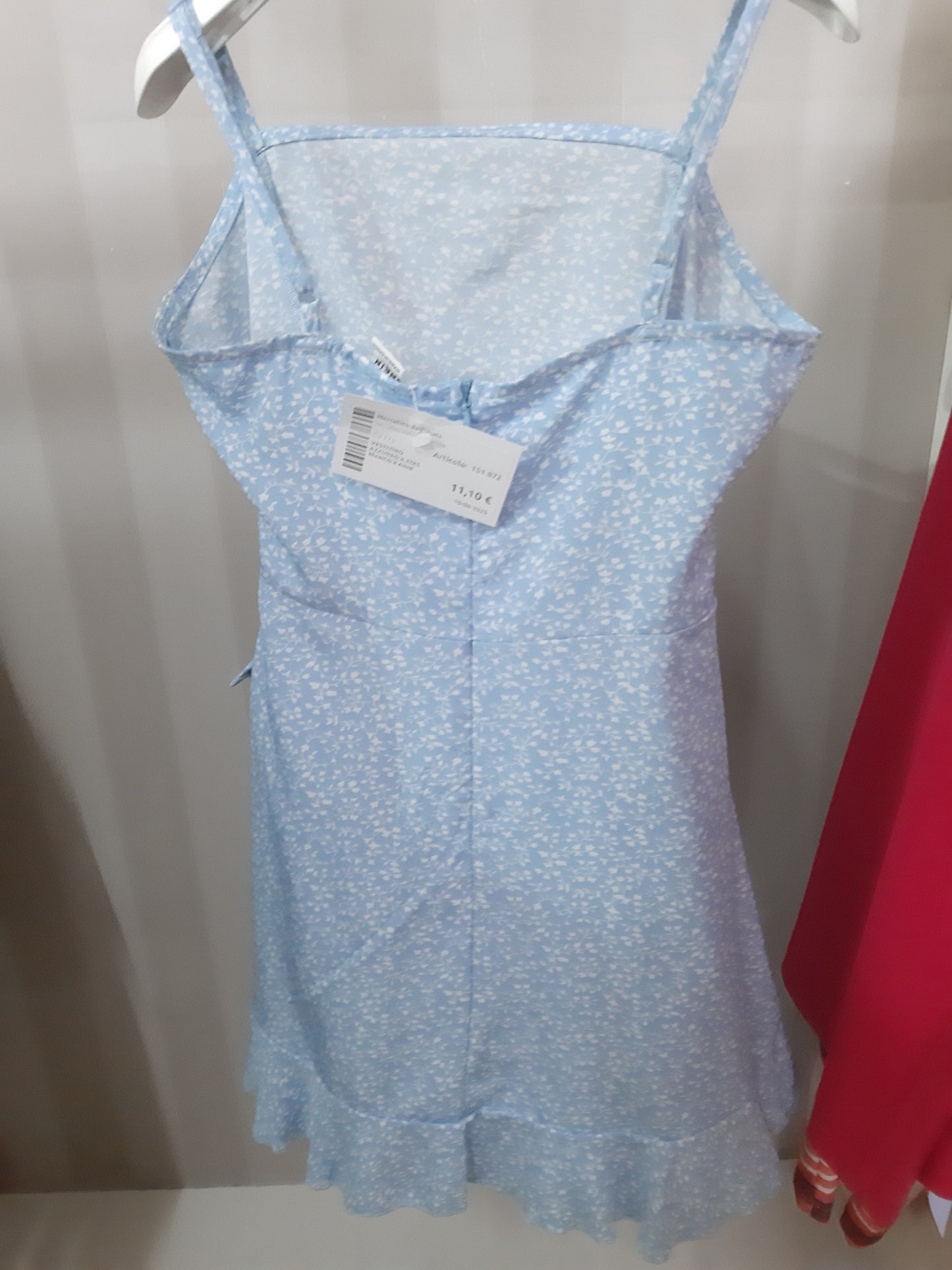 Vestitino Azzurro A Pois Bianco 8 Anni