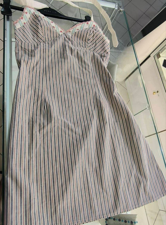 Vestito Cotone A Righe