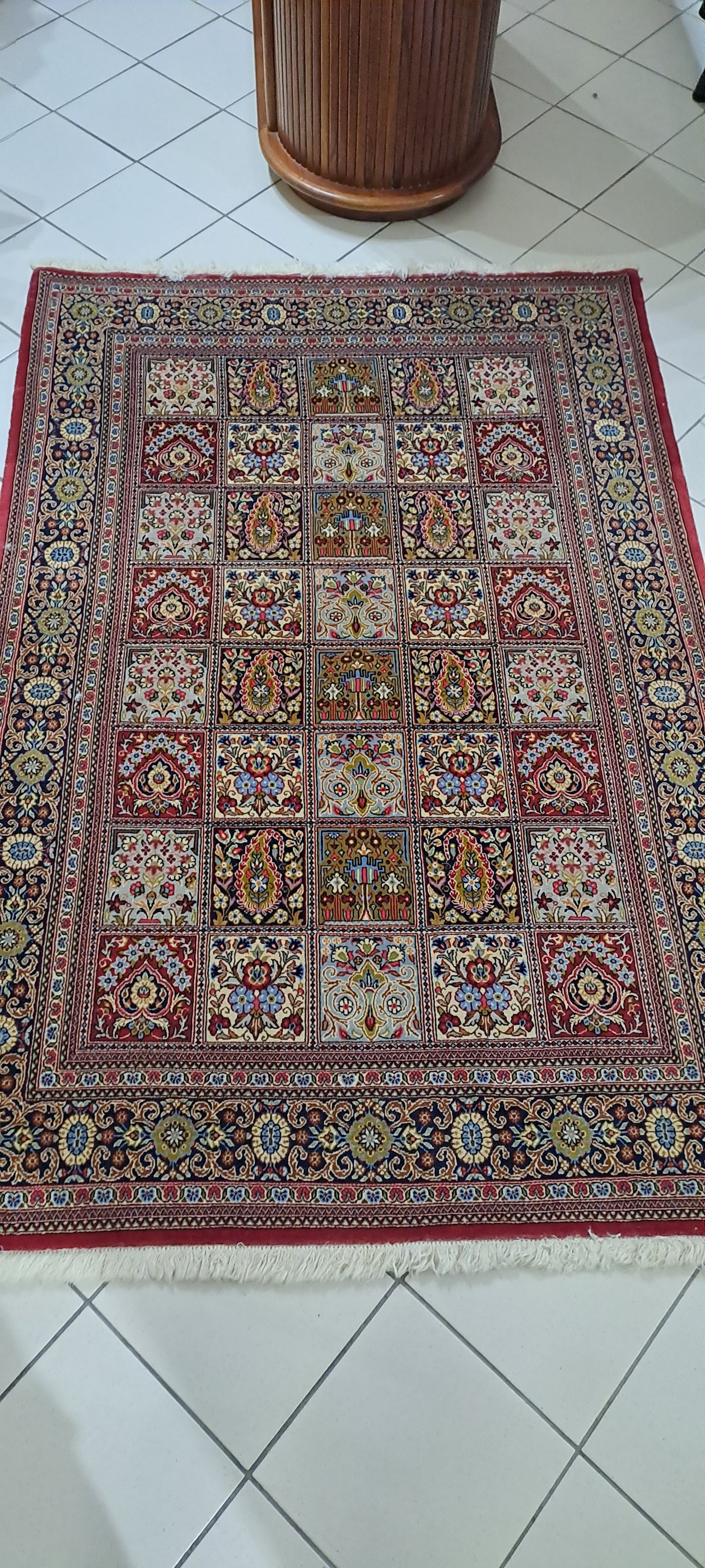 Tappeto Persiano 210x140 A Quadri Decorati