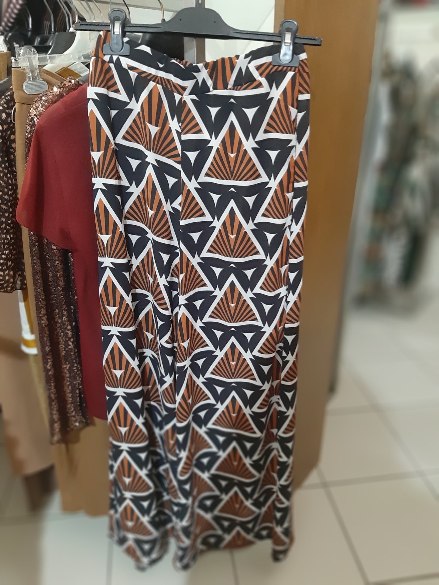 Pantalone Marrone E Bianco Xs