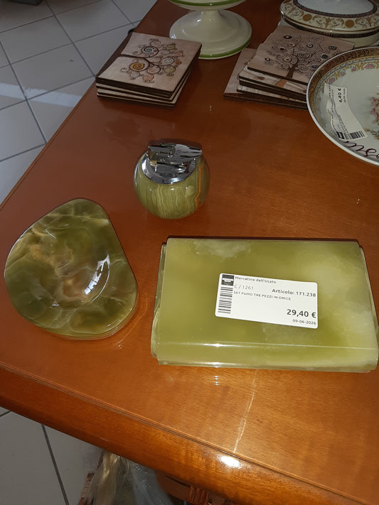 Set Fumo Tre Pezzi In Onice