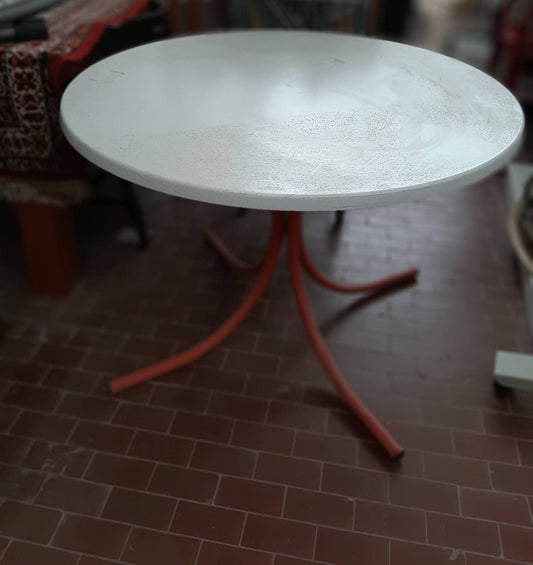 6 Poltroncine + Tavolo Da Esterno Colore Arancio