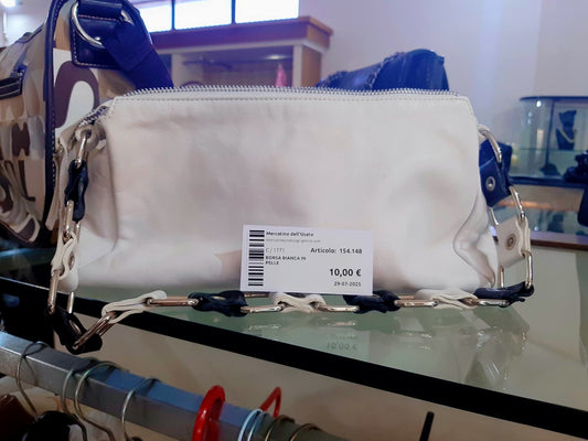Borsa Bianca In Pelle
