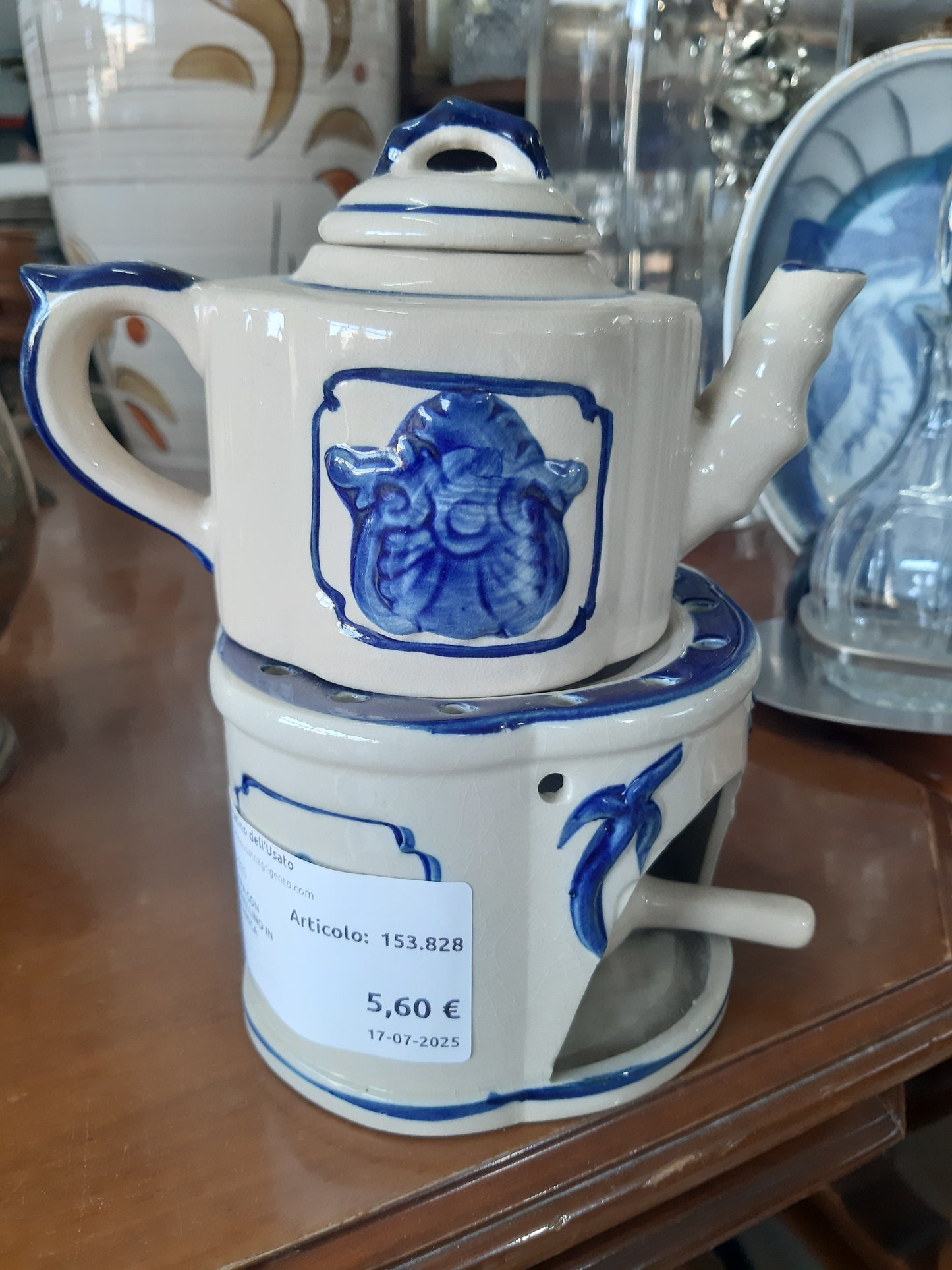 Teiera Con Fornellino In Ceramica