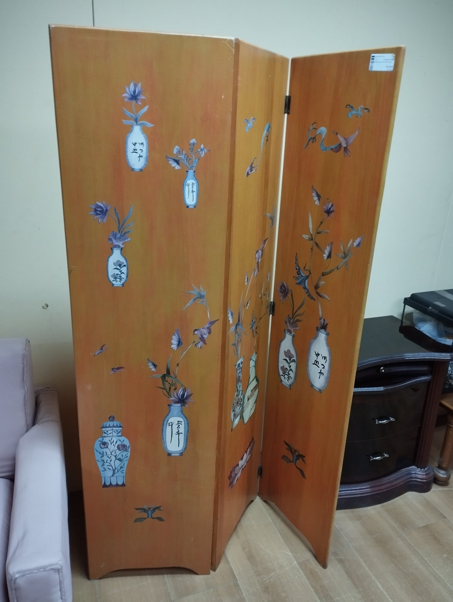 Separè Faggio Con Decori Orientali