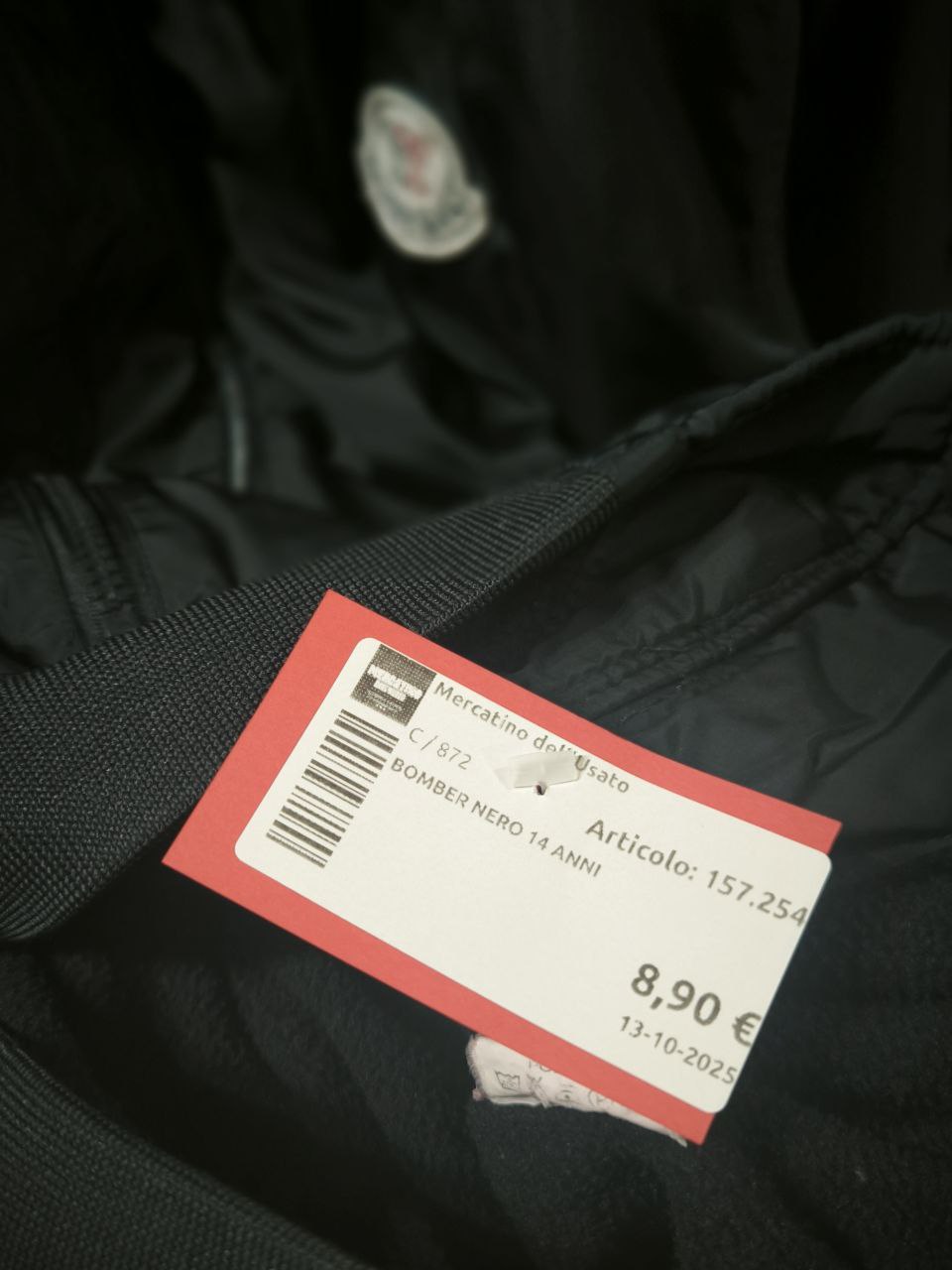Bomber Nero 14 Anni
