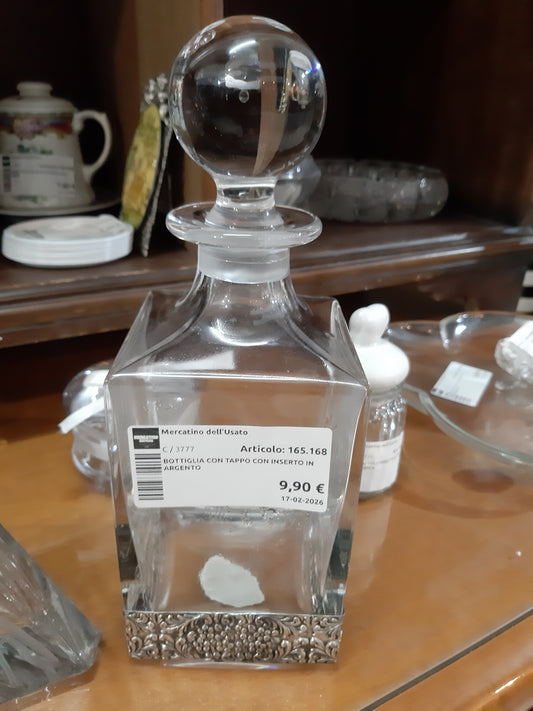 Bottiglia Con Tappo Con Inserto In Argento