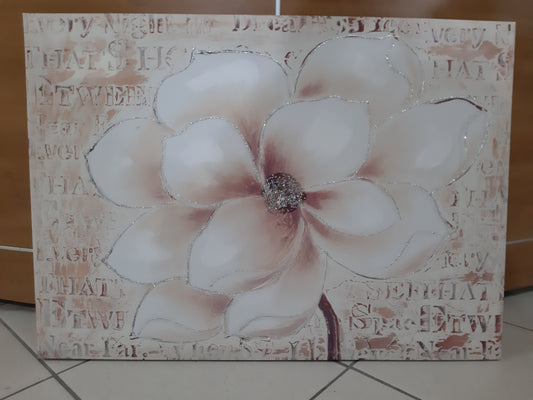 Quadro Moderno Fiore E Strass