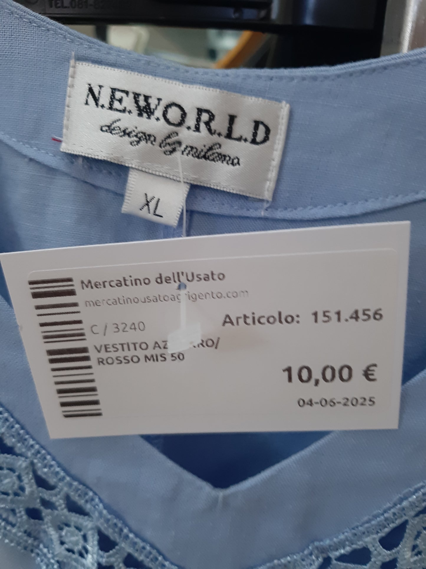 Vestito Azzurro/rosso Mis 50