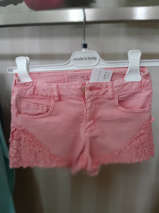 Pantaloncini Jeans Rosa 8 Anni