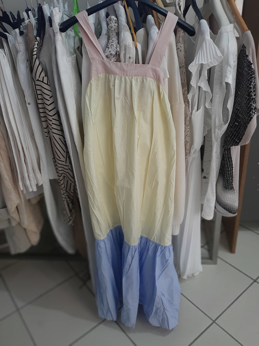 Vestitino Azzurra Giallo Beige Molo 11/12 Anni