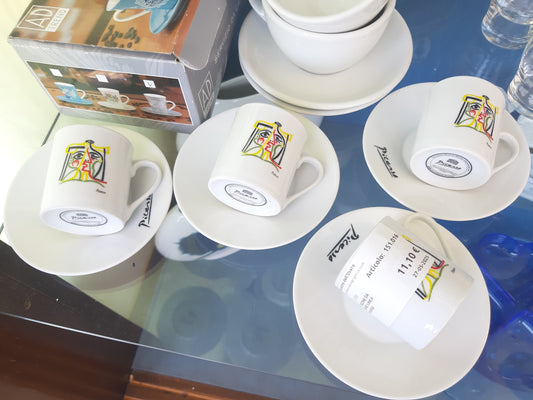 4 Tazzine Da Caffe' Linea Picasso