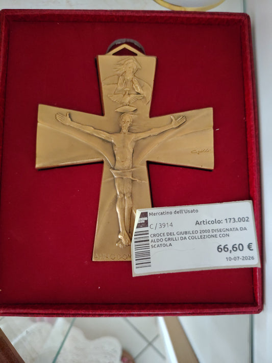 Croce Del Giubileo 2000 Disegnata Da Aldo Grilli Da Collezione Con Scatola