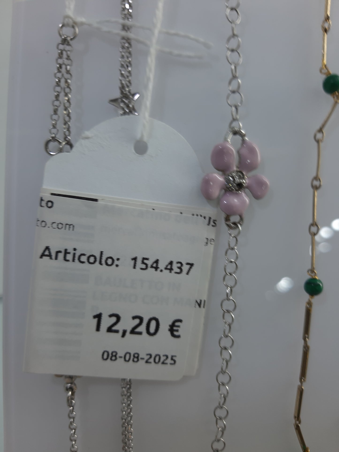Bracciale In Argento Con Margherite Rosa