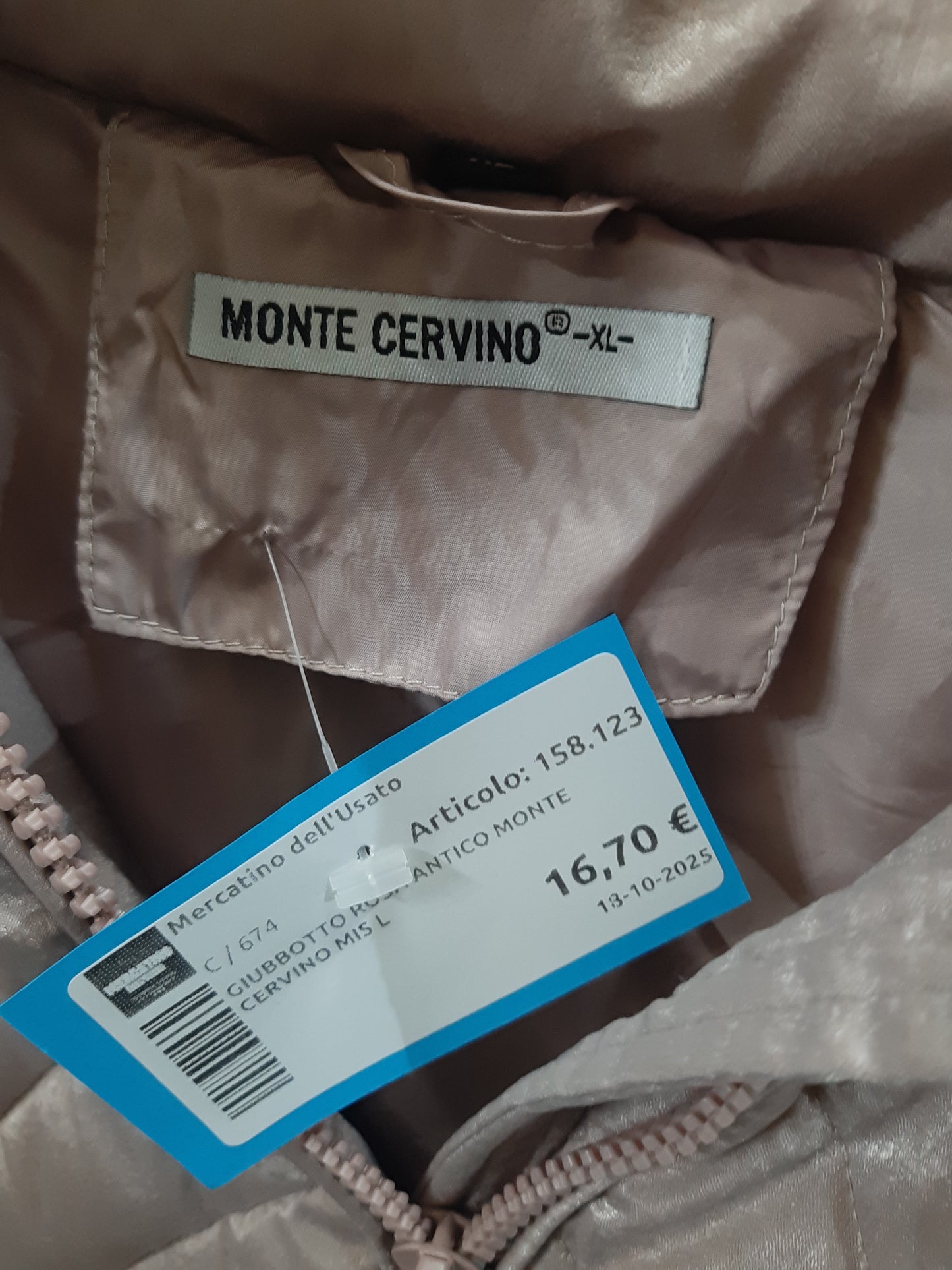 Giubbotto Rosa Antico Monte Cervino Mis L