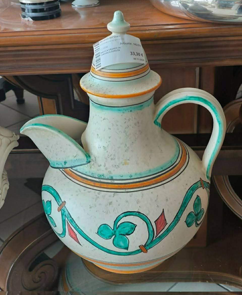 Brocca Grande In Ceramica Deruta