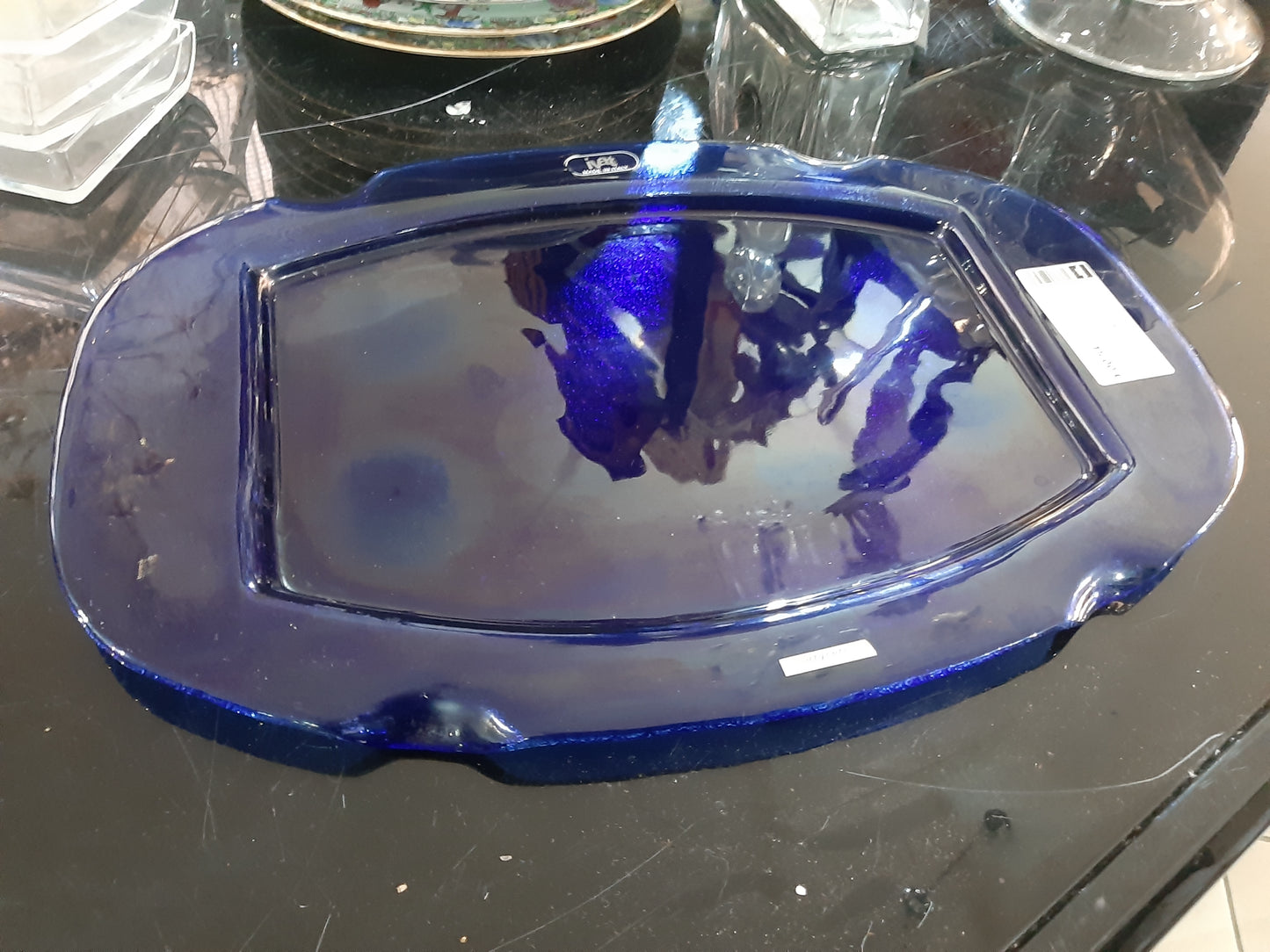 Vassoio Blu Lavorazione Muranese