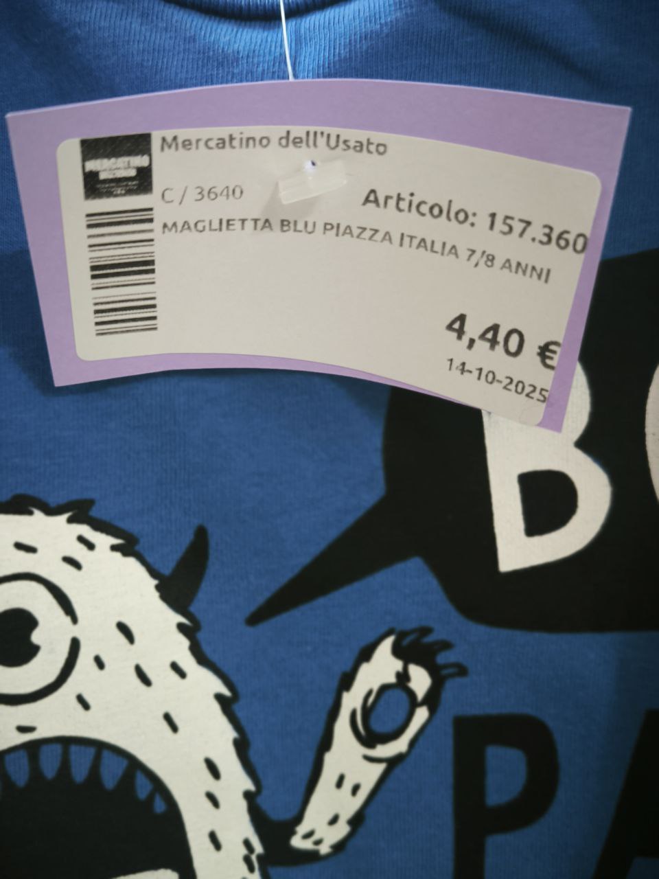 Maglietta Blu Piazza Italia 7/8 Anni