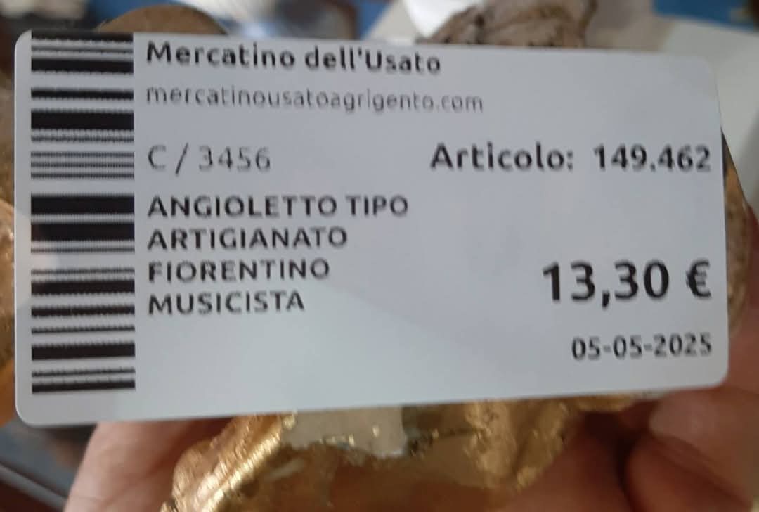 Angioletto Tipo Artigianato Fiorentino Musicista