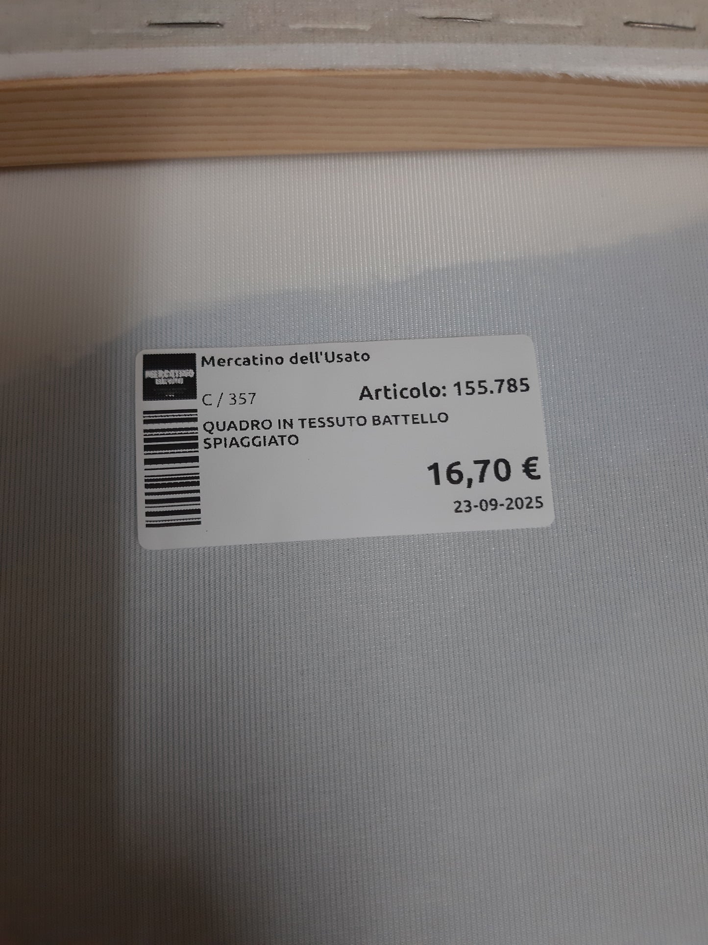 Quadro In Tessuto Battello Spiaggiato