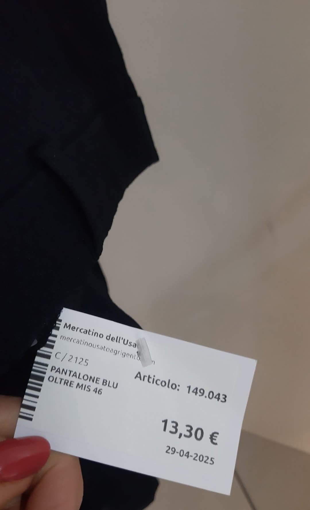 Pantalone Blu Oltre Mis 46
