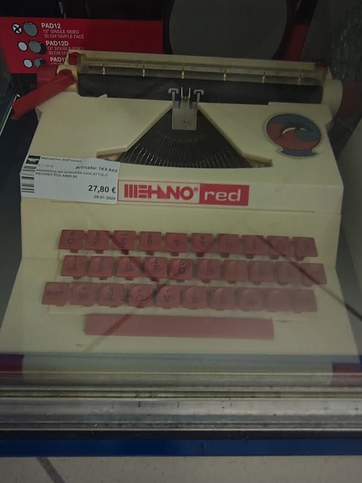 Macchina Da Scrivere Giocattolo Mehano Red Anni 80