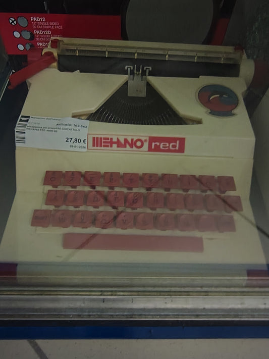 Macchina Da Scrivere Giocattolo Mehano Red Anni 80