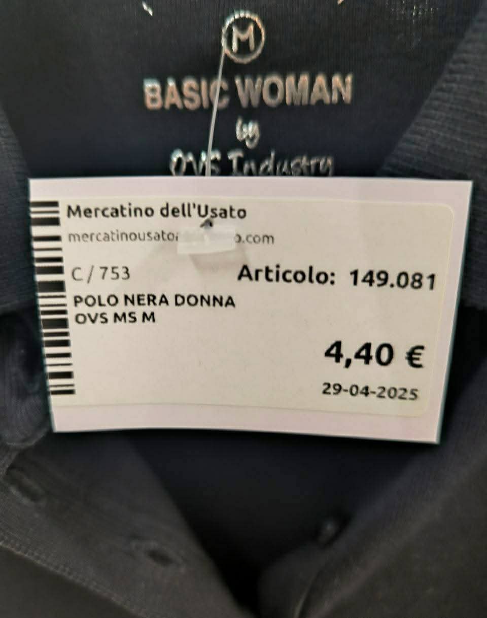Polo Nera Donna Ovs Ms M