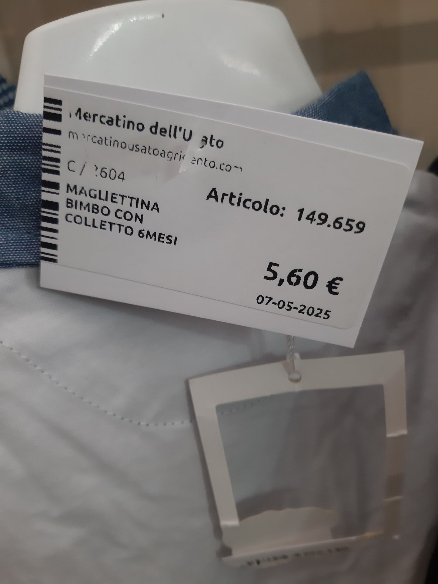 Magliettina Bimbo Con Colletto 6mesi