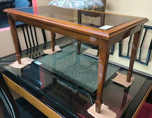 Tavolino Salotto Legno E Vetro Fumè