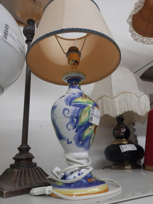 Lume In Ceramica Decori Limoni