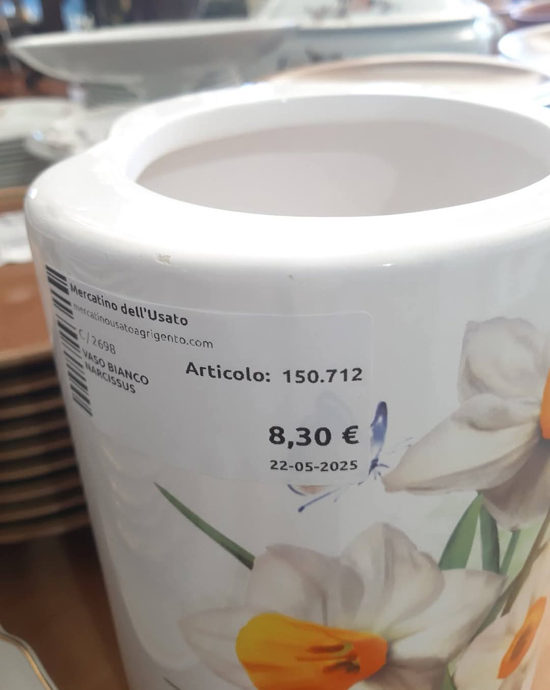 Vaso Bianco Narcissus