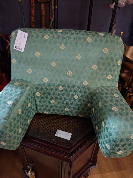 Mini Poltrona Da Letto In Tessuto Verde E Fiori