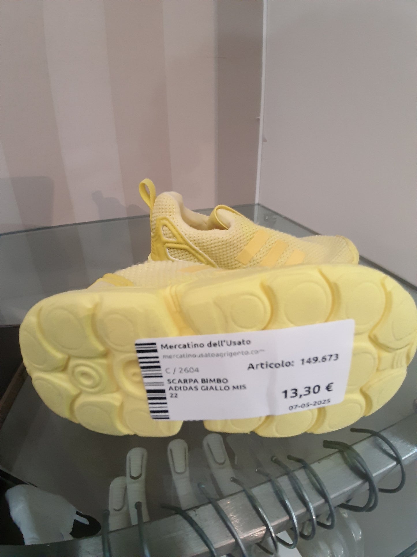Scarpa Bimbo Adidas Giallo Mis 22