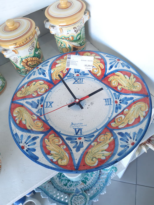 Orologio Da Parete In Ceramica Di Caltagirone