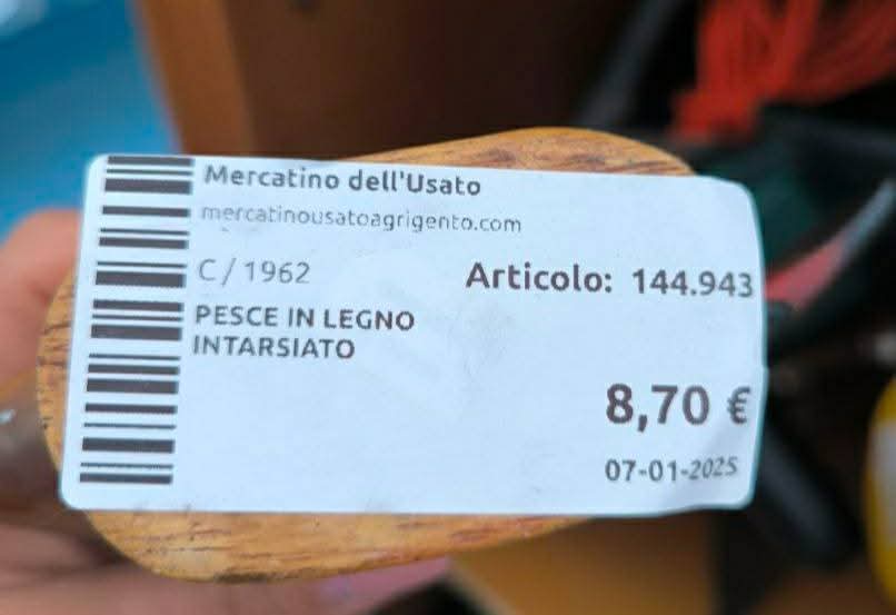 Pesce In Legno Intarsiato
