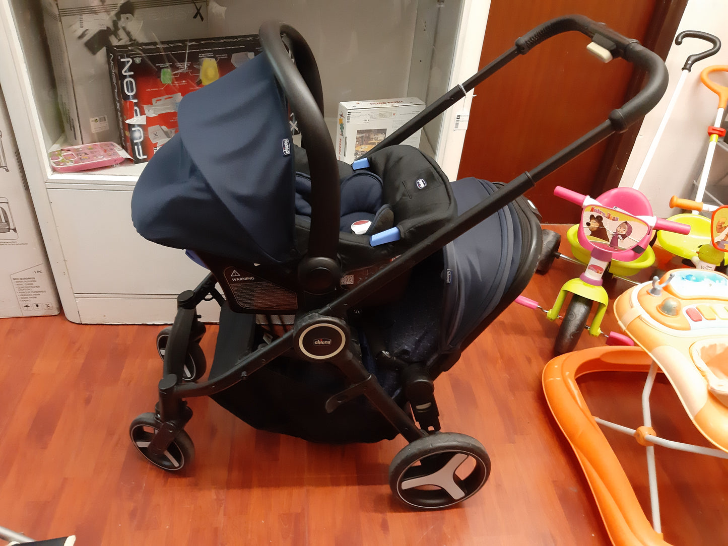 Passeggino+ovetto Chicco Blu