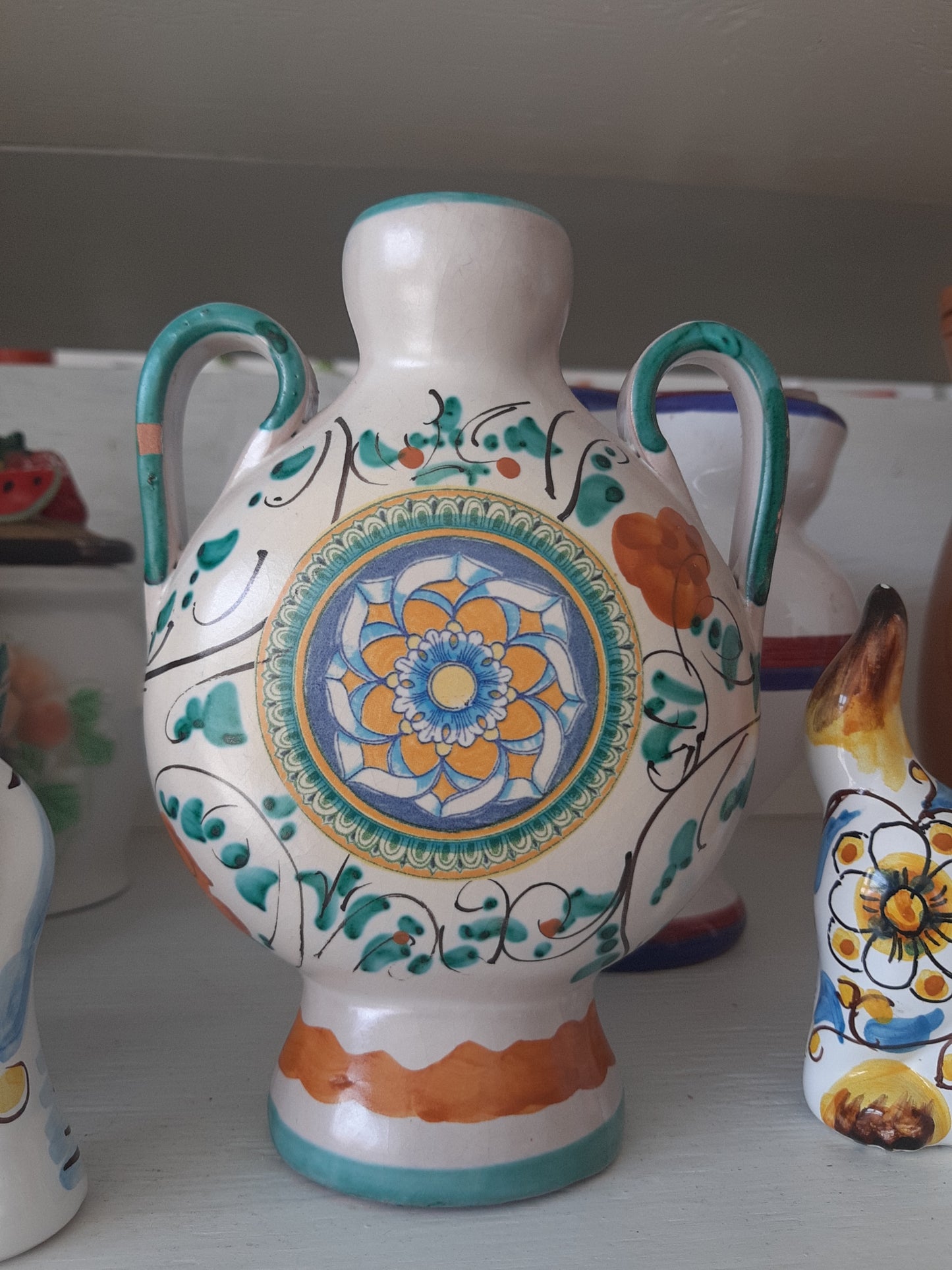 Bottiglia Ceramica Decorata S.s.camastra R.