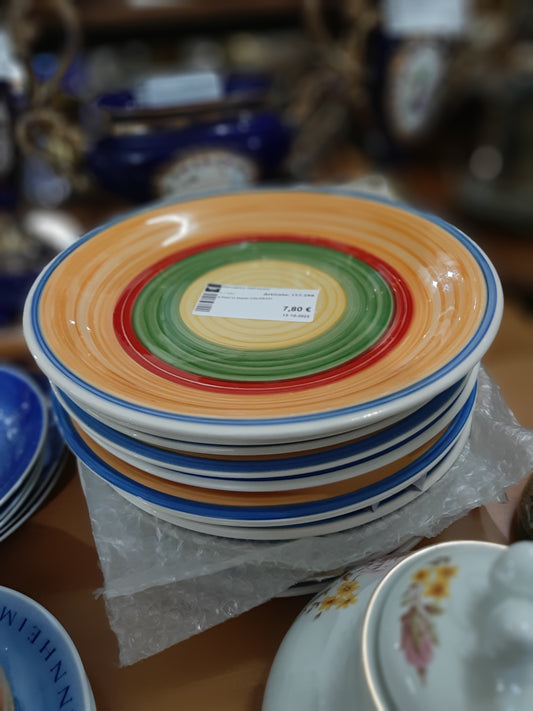 6 Piatti Piani Colorati