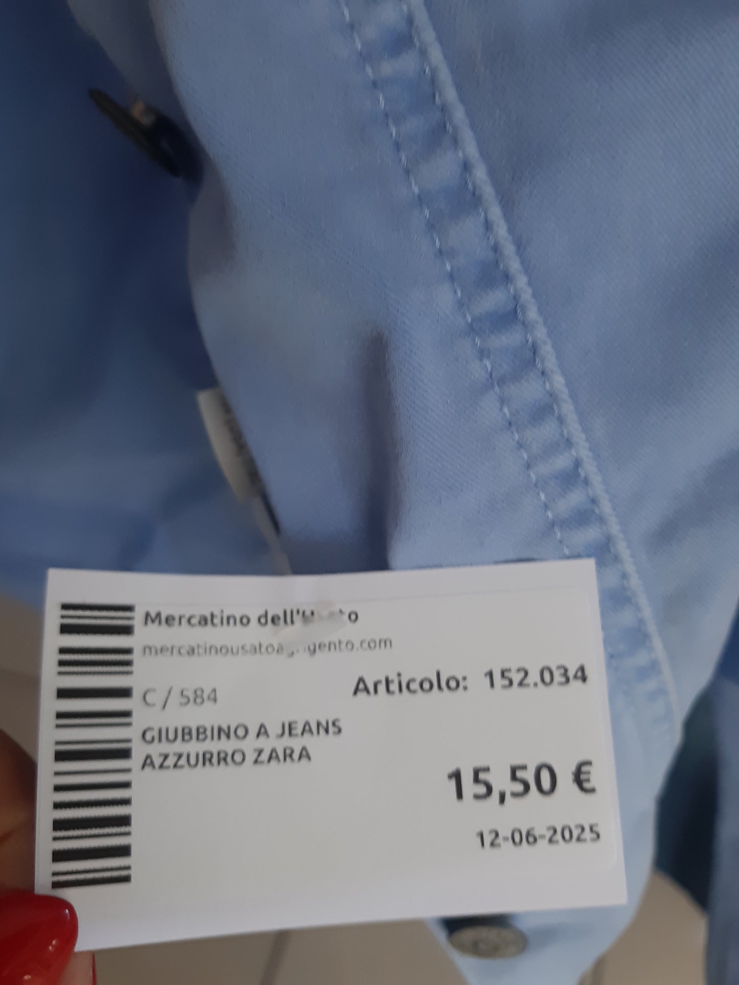 Giubbino A Jeans Azzurro Zara