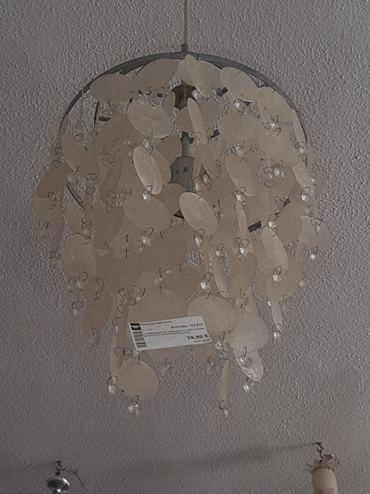 Lampadario In Conchiglie Capiz (gusci Di Oostriche Madreperlate)